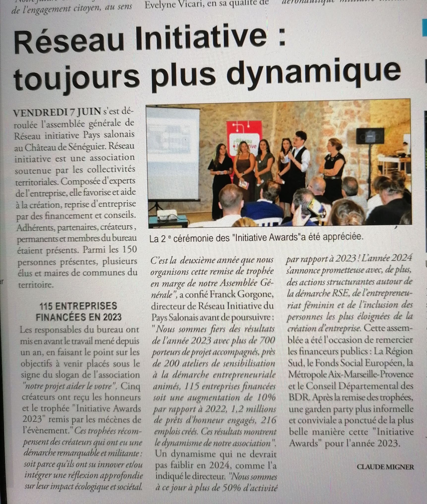 ARTICLE AG LE REGIONAL